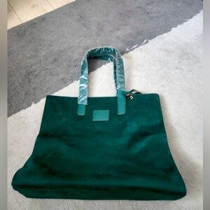 NEW Guess Faux-Suade Forest Green Purse Bag